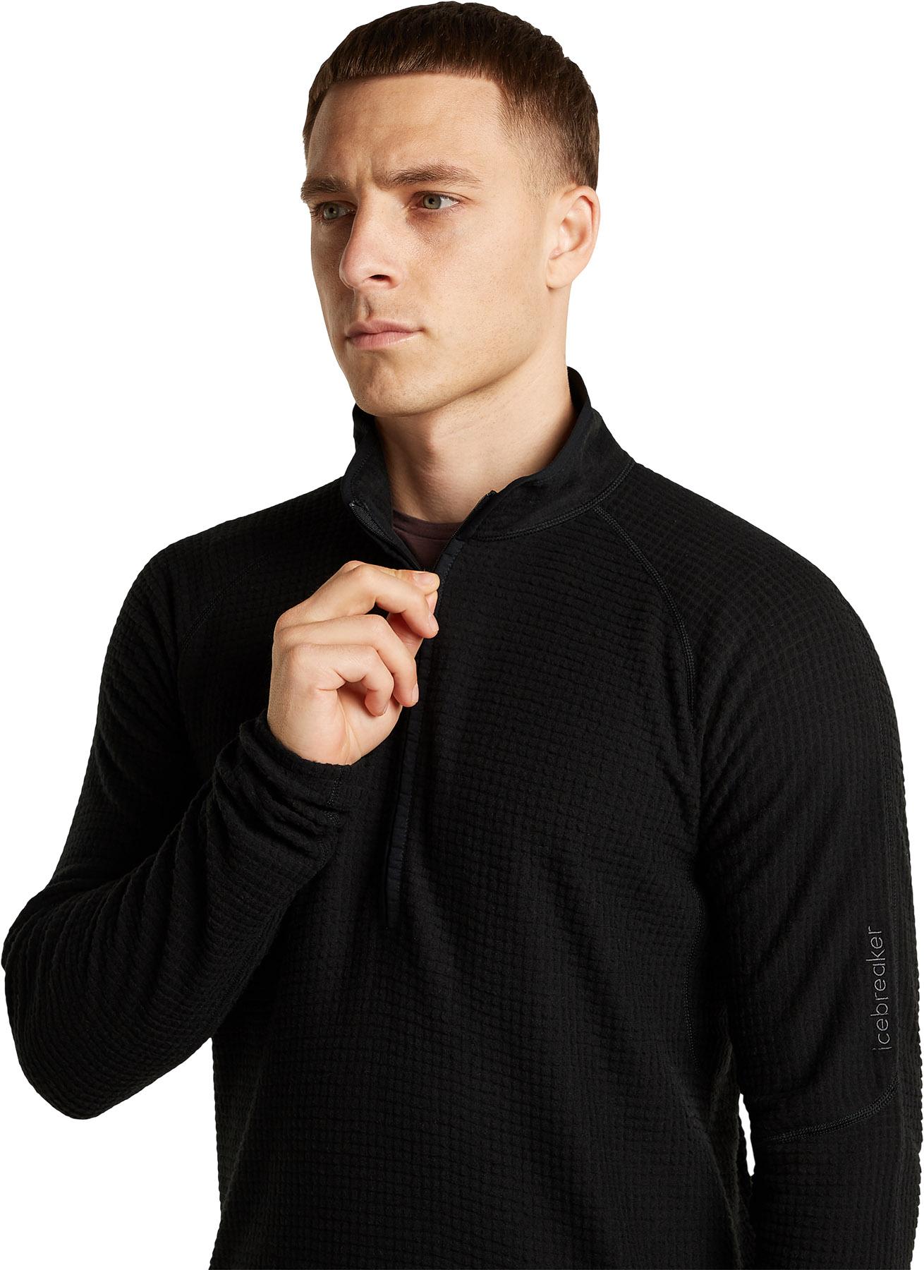 Product gallery image number 2 for product Merino 400 RealFleece Grid Peaksland Long Sleeve Half Zip Top - Men's