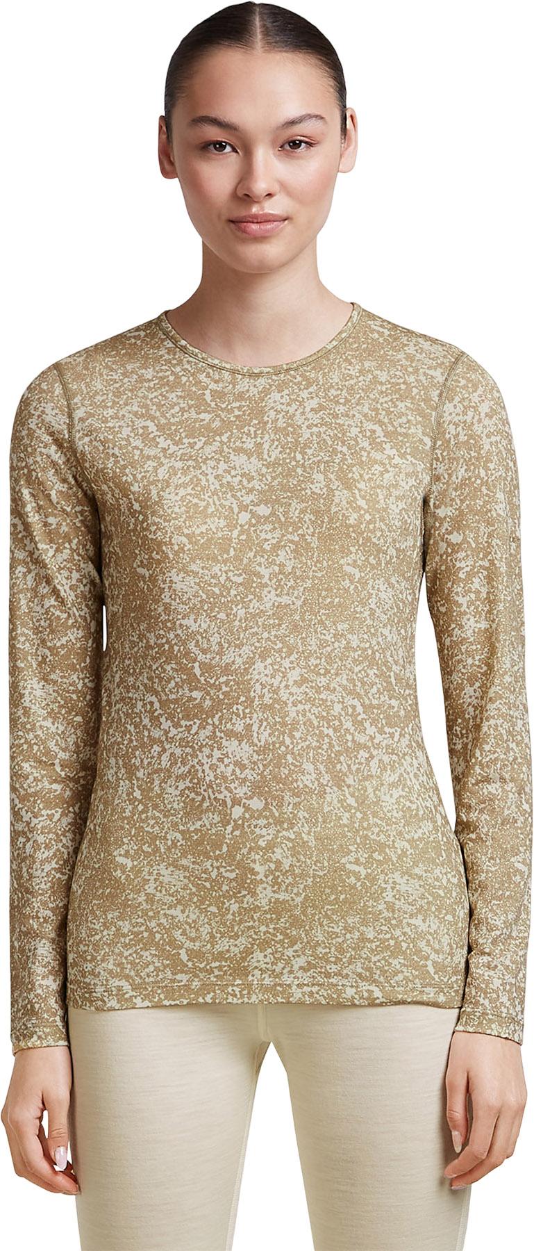 Product gallery image number 4 for product Merino 200 Oasis Moss Bloom AOP Long Sleeve Crewe Thermal Top - Women's