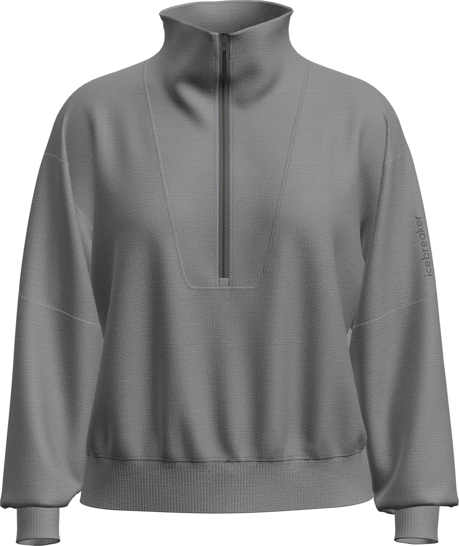 Image de produit pour Chandail à demi-glissière en mélange de mérinos 150 Drift - Femme