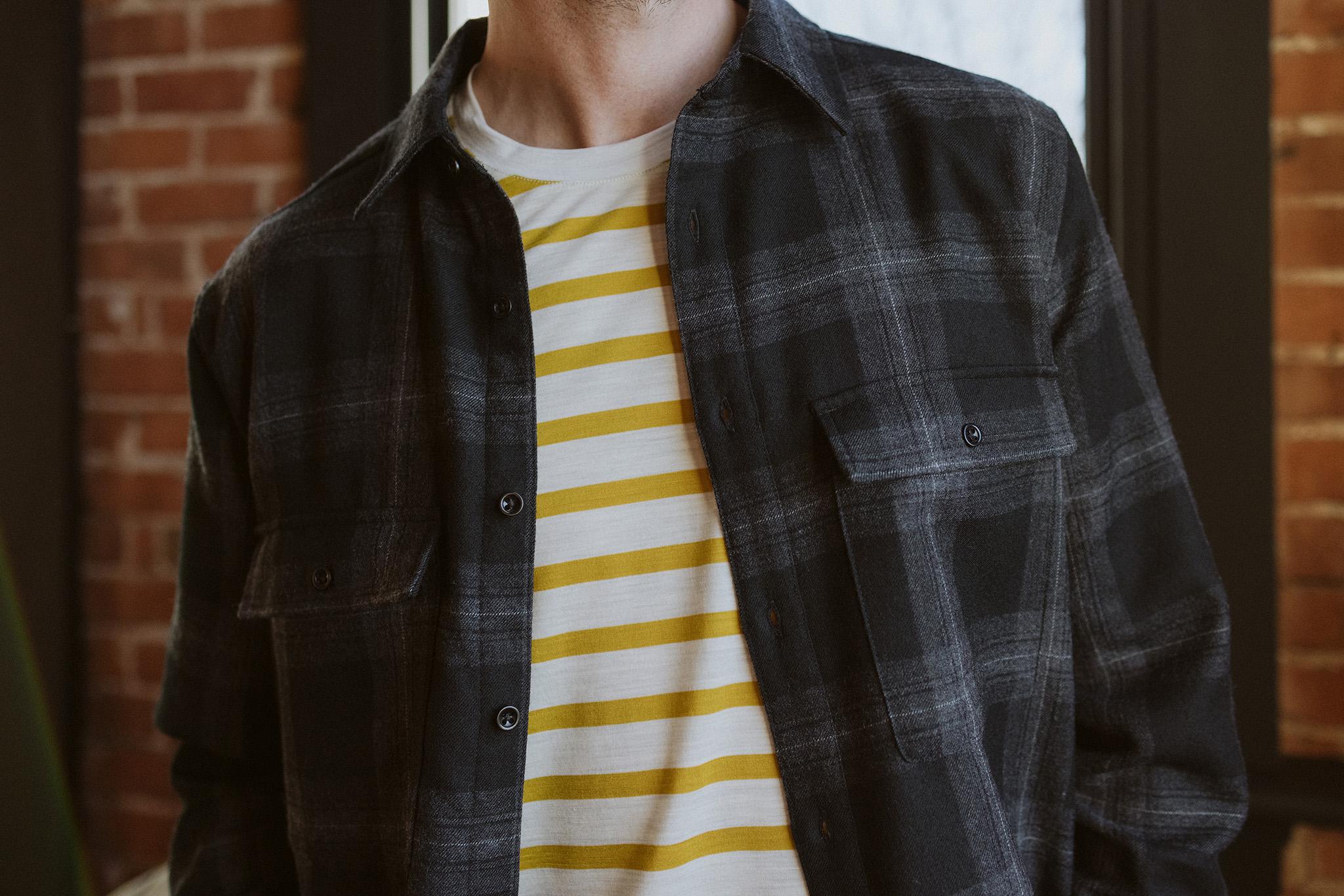 Product gallery image number 7 for product Dawnder Merino Plaid Long Sleeve Flannel Shirt - Men's 