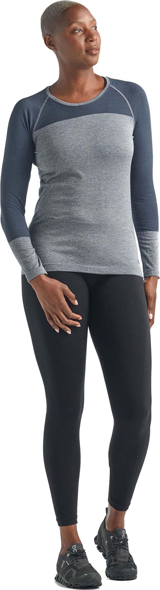 Product gallery image number 3 for product Cool-Lite™ Merino Motion Seamless Long Sleeve Crewe T-Shirt - Women's
