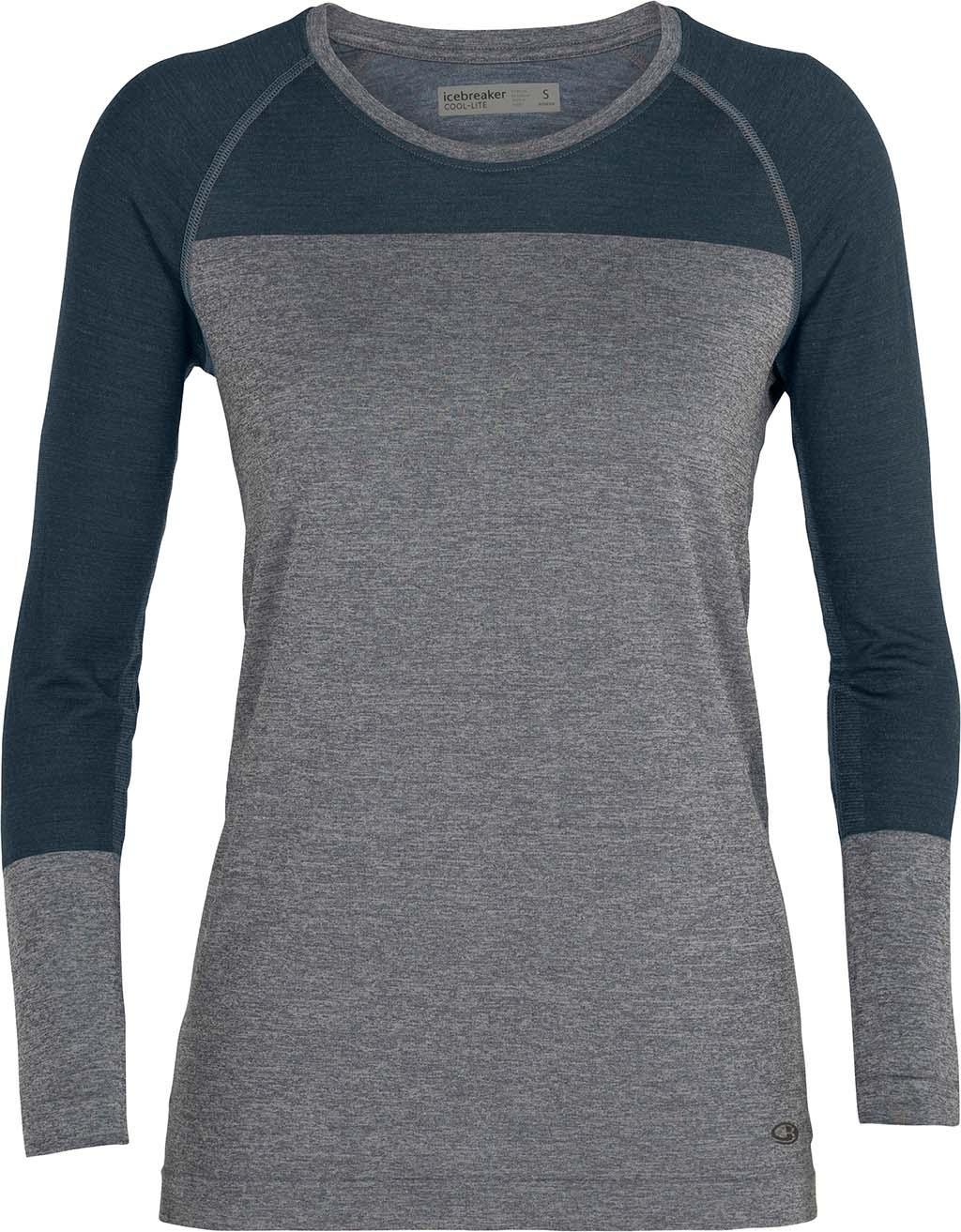 Product gallery image number 1 for product Cool-Lite™ Merino Motion Seamless Long Sleeve Crewe T-Shirt - Women's