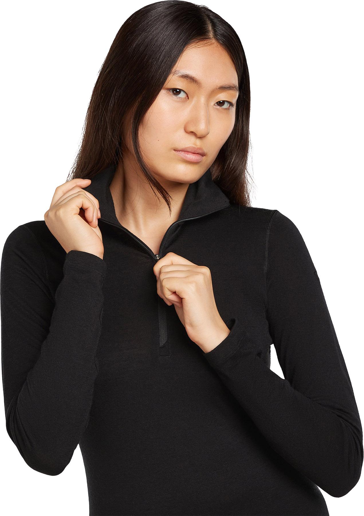 Numéro de l'image de la galerie de produits 4 pour le produit Haut thermique à manches longues et demi-glissière en mérinos 200 Oasis - Femme