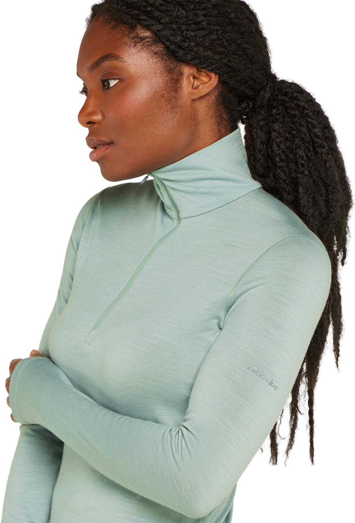 Product gallery image number 3 for product Merino 200 Oasis Long Sleeve Half Zip Thermal Top - Women's