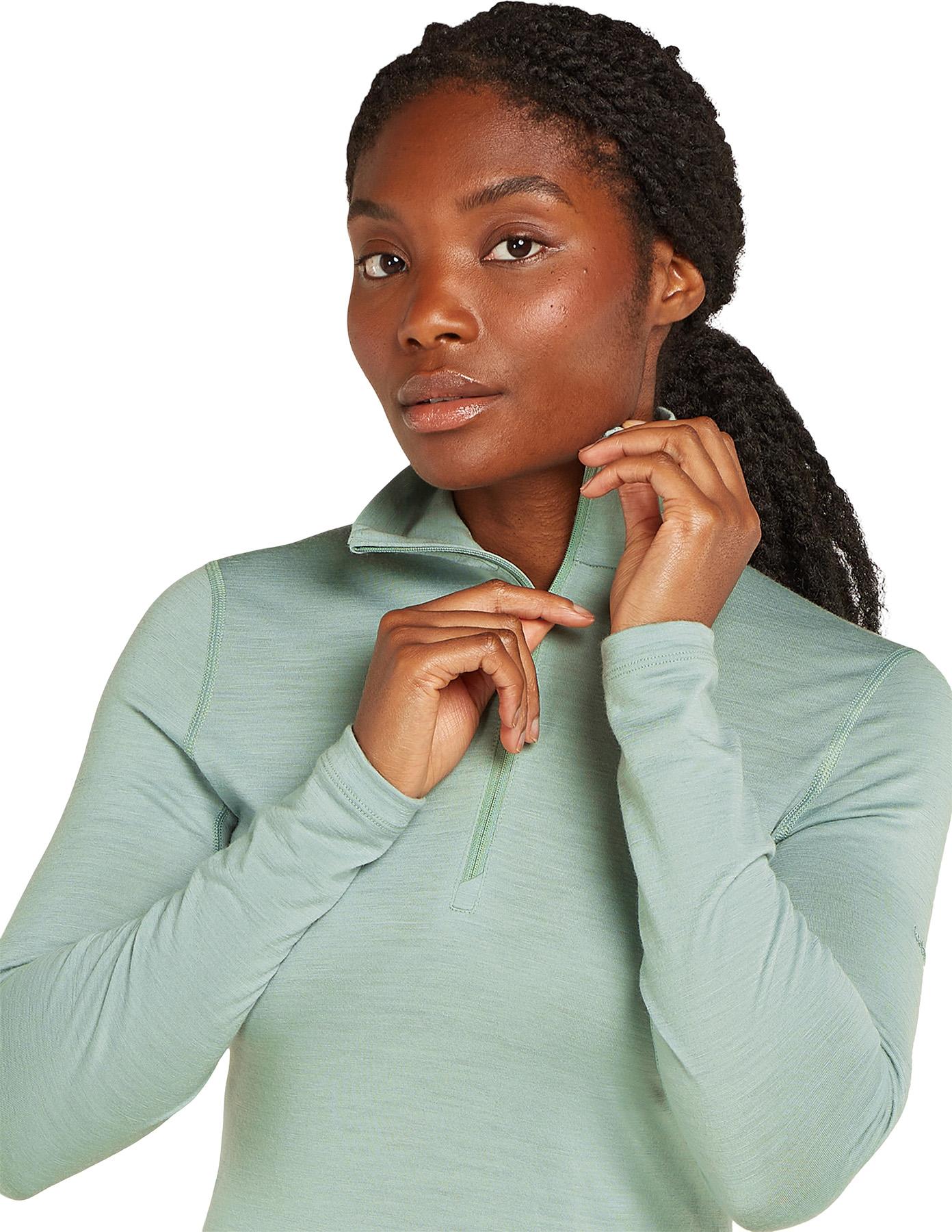 Numéro de l'image de la galerie de produits 3 pour le produit Haut thermique à manches longues et demi-glissière en mérinos 200 Oasis - Femme