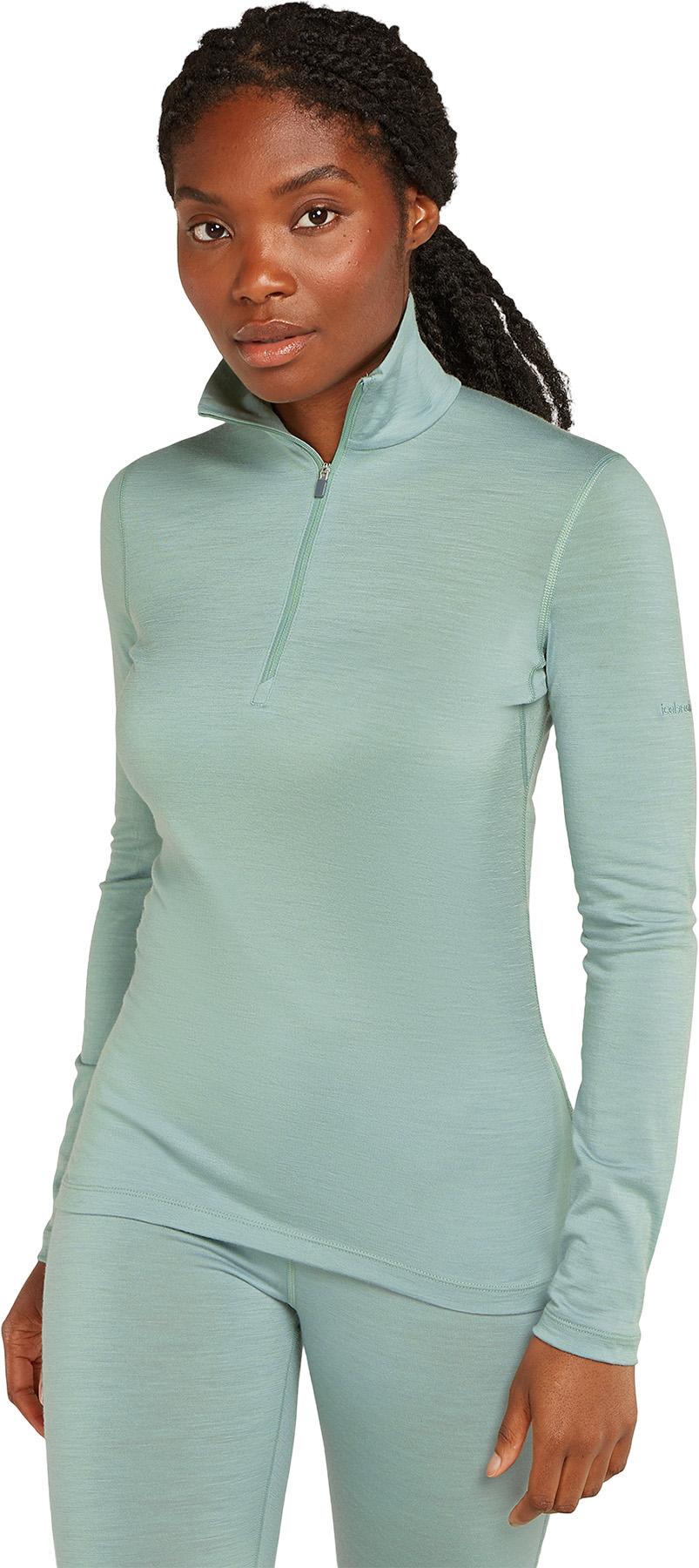 Numéro de l'image de la galerie de produits 2 pour le produit Haut thermique à manches longues et demi-glissière en mérinos 200 Oasis - Femme