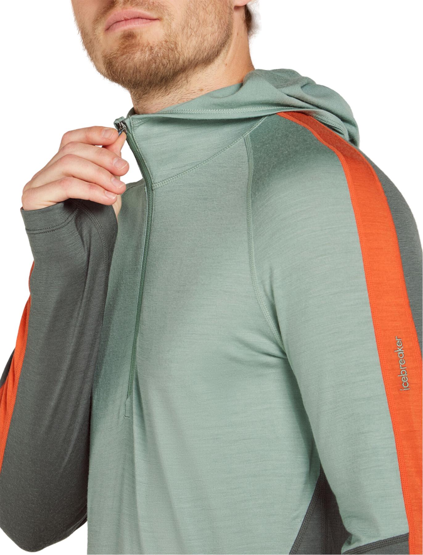 Product gallery image number 4 for product Merino 200 Sonebula Long Sleeve Half Zip Thermal Hoodie - Men's