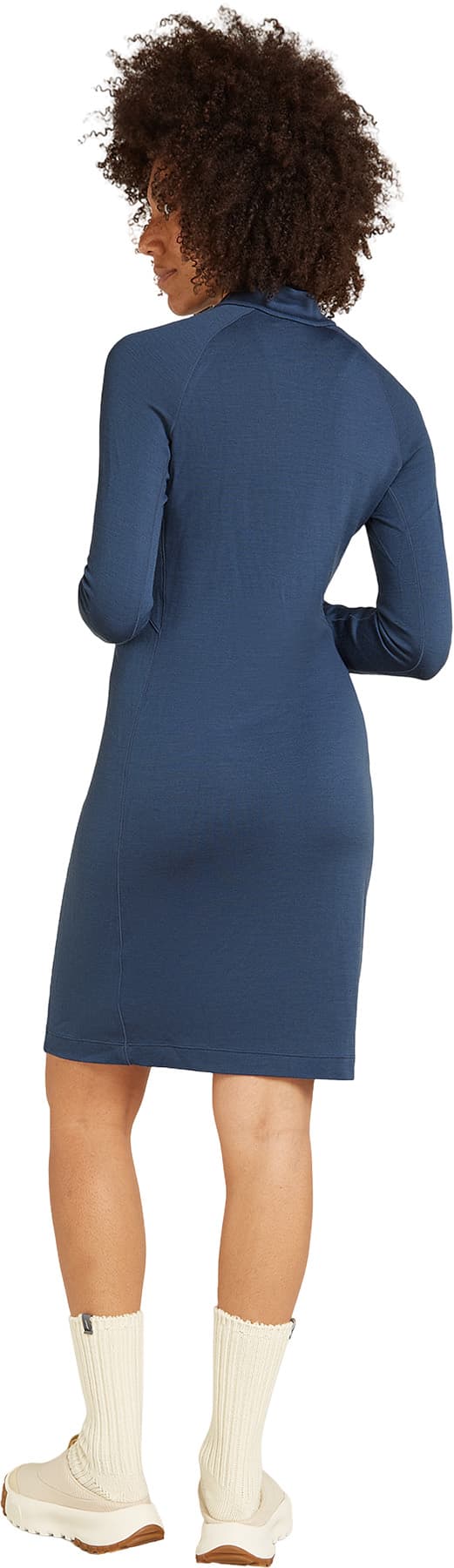Numéro de l'image de la galerie de produits 2 pour le produit Robe à manches longues et demi-glissière en mérinos 260 Granary - Femme