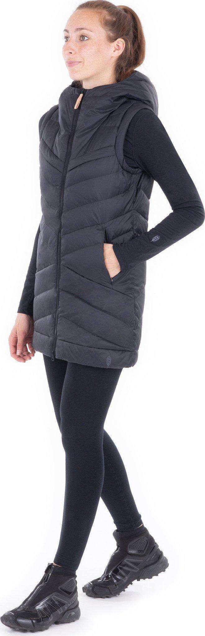 Product gallery image number 3 for product Dolga Sleeveless Long Vest With Hood - Women's