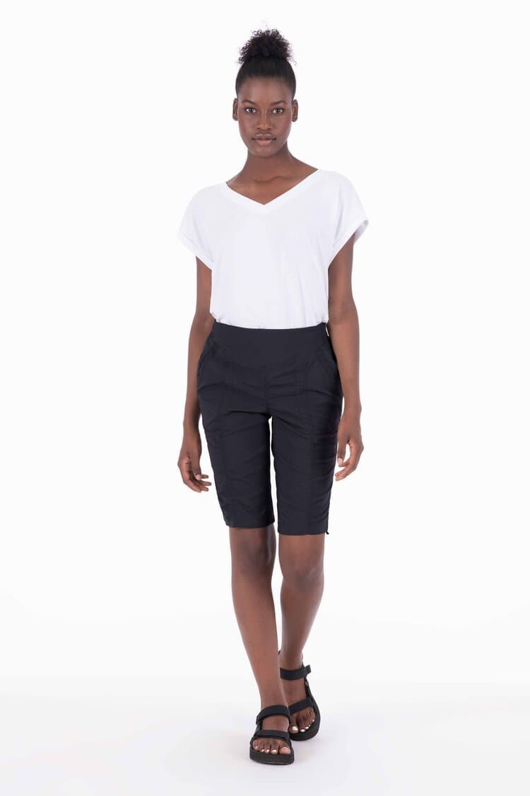 Product gallery image number 1 for product Viajar II Woven Stretch Bermuda Shorts - Women's