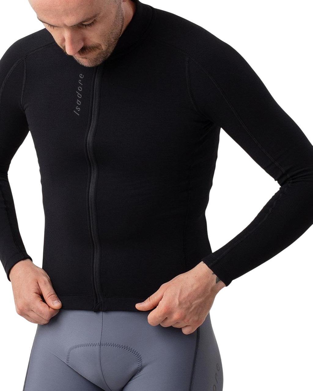 Product gallery image number 3 for product Signature Merino Tech Long Sleeve Cycling Jersey - Men's