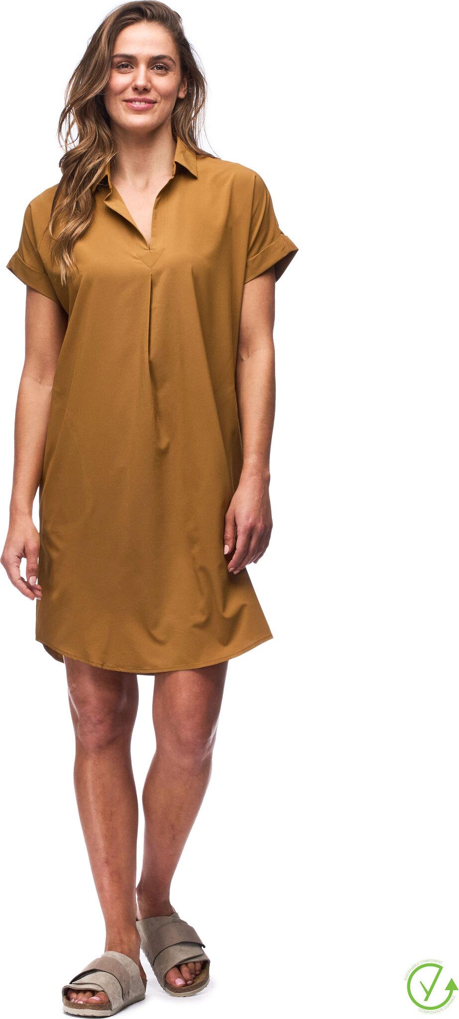 Product gallery image number 3 for product Frivol Knee Length Short Sleeve Shirt Dress - Women's