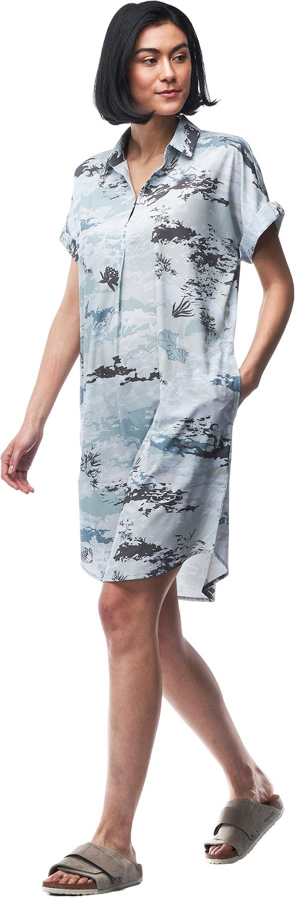 Numéro de l'image de la galerie de produits 2 pour le produit Robe chemise à manches courtes longueur genou Frivol - Femme