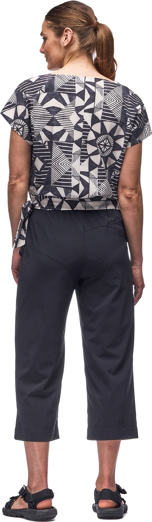 Numéro de l'image de la galerie de produits 3 pour le produit Pantalon écourté à jambe large coupe ample taille régulière Epesi II - Femme