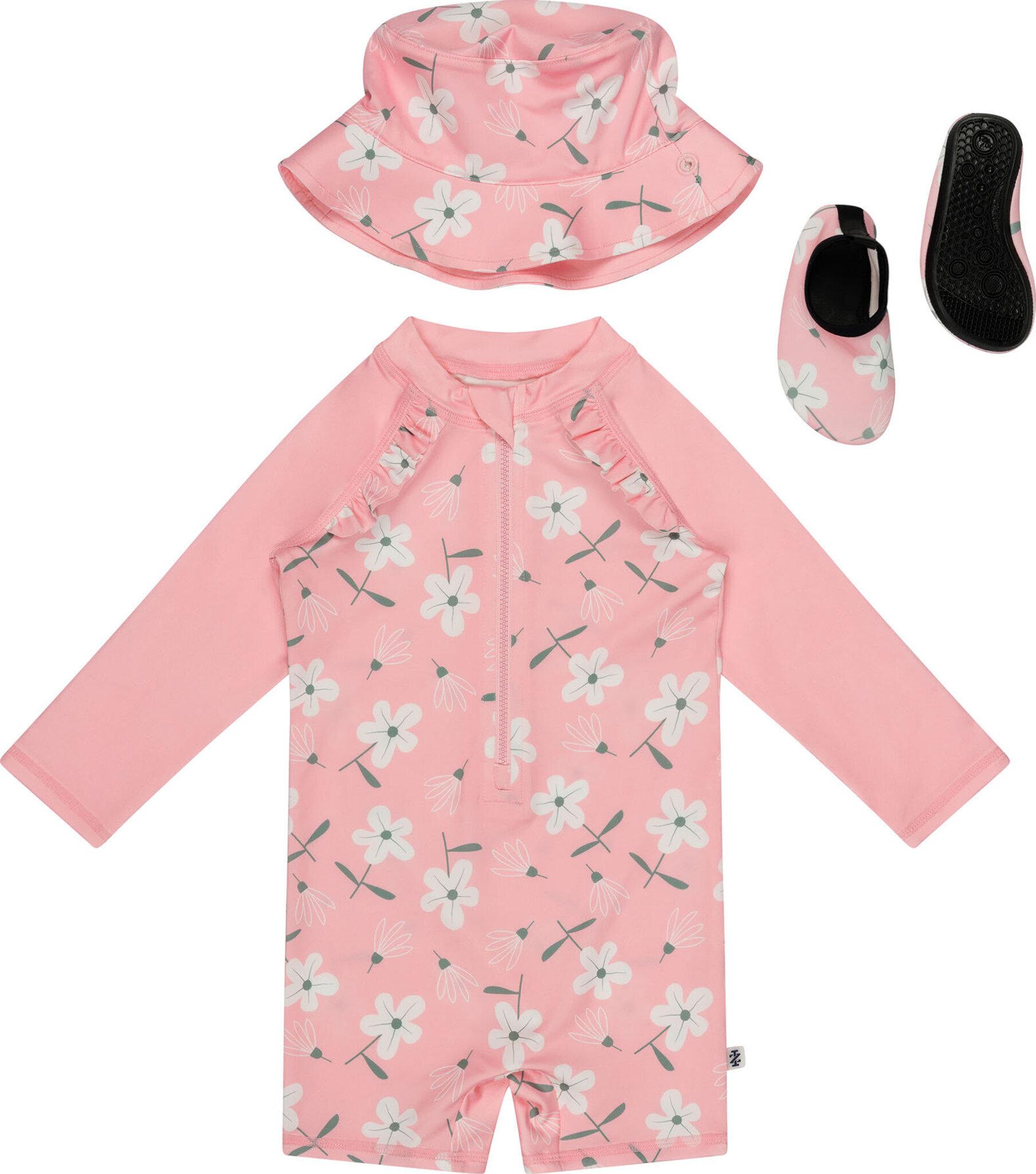 Product gallery image number 1 for product Gingham Print 3 Piece Rashguard Set - Baby Girl