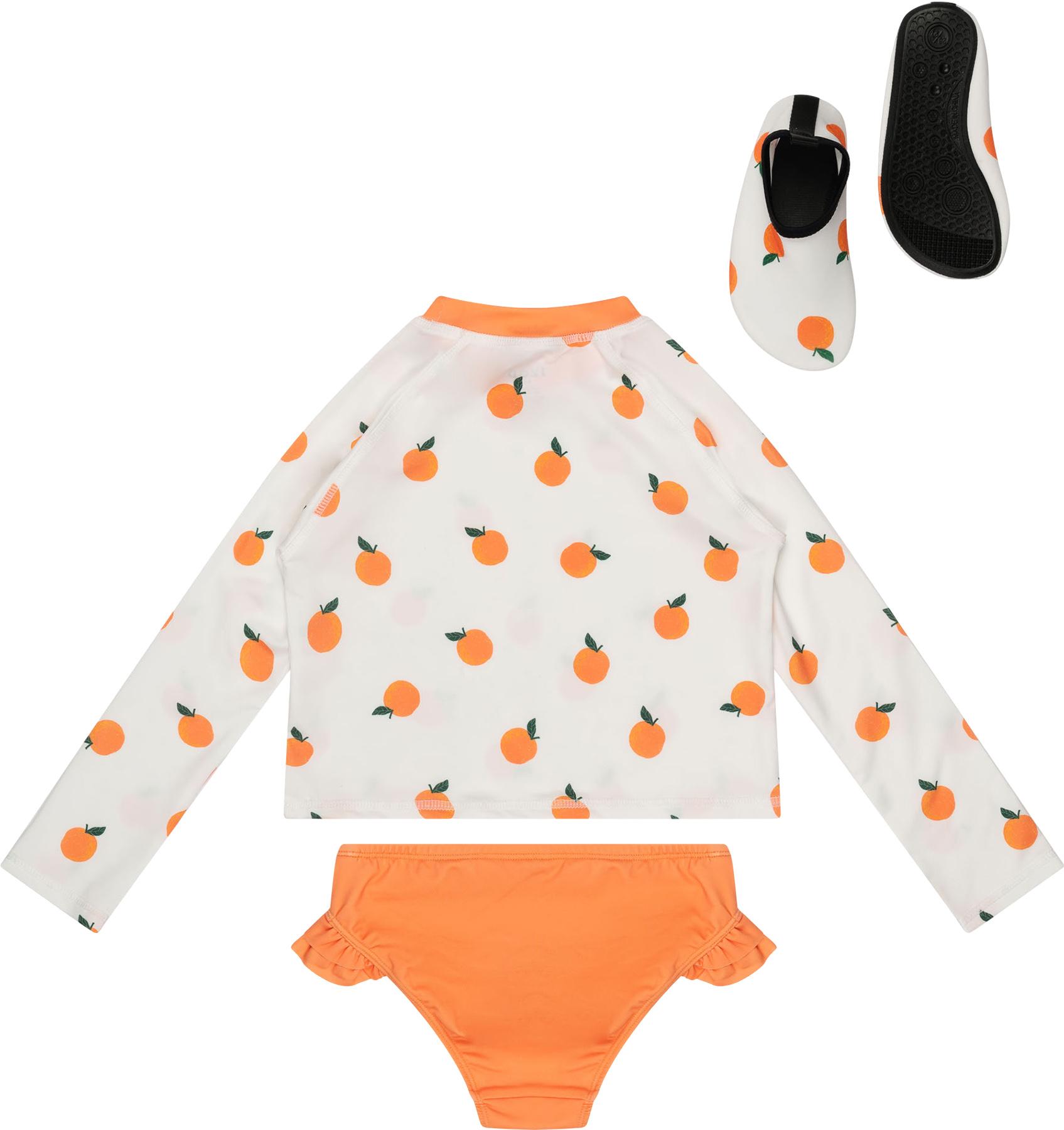 Numéro de l'image de la galerie de produits 2 pour le produit Ensemble maillot de surf 3 pièces à imprimé agrumes - Bébé fille