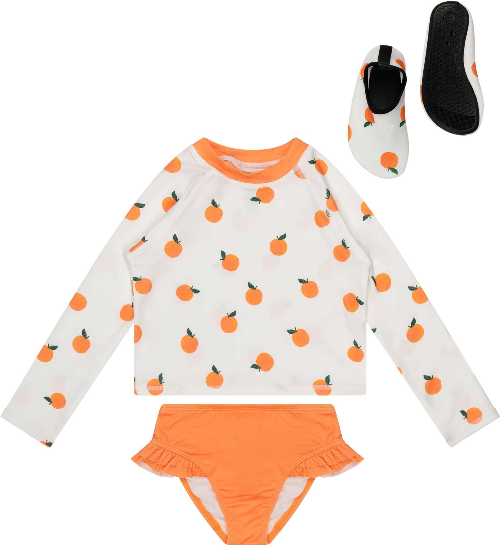 Image de produit pour Ensemble maillot de surf 3 pièces à imprimé agrumes - Bébé fille