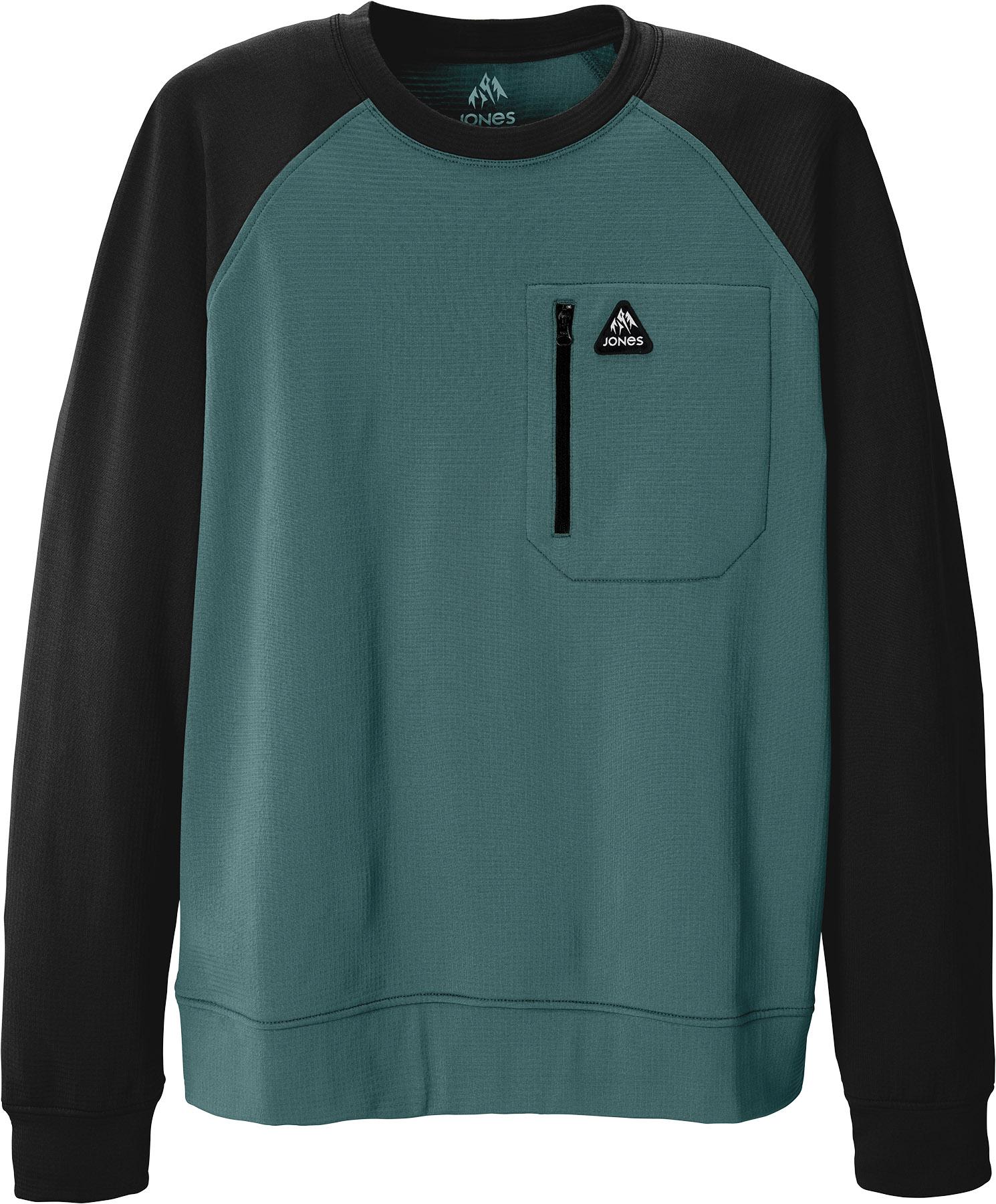Image de produit pour Chandail en molleton à col rond en maille quadrillée recyclée Flagship - Homme