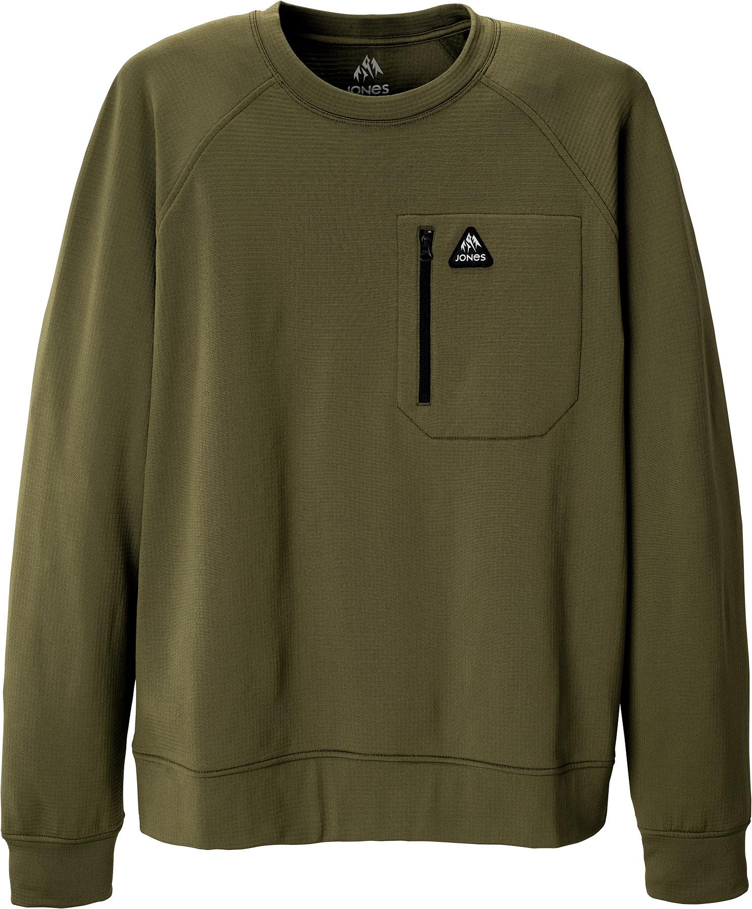 Image de produit pour Chandail en molleton à col rond en maille quadrillée recyclée Flagship - Homme