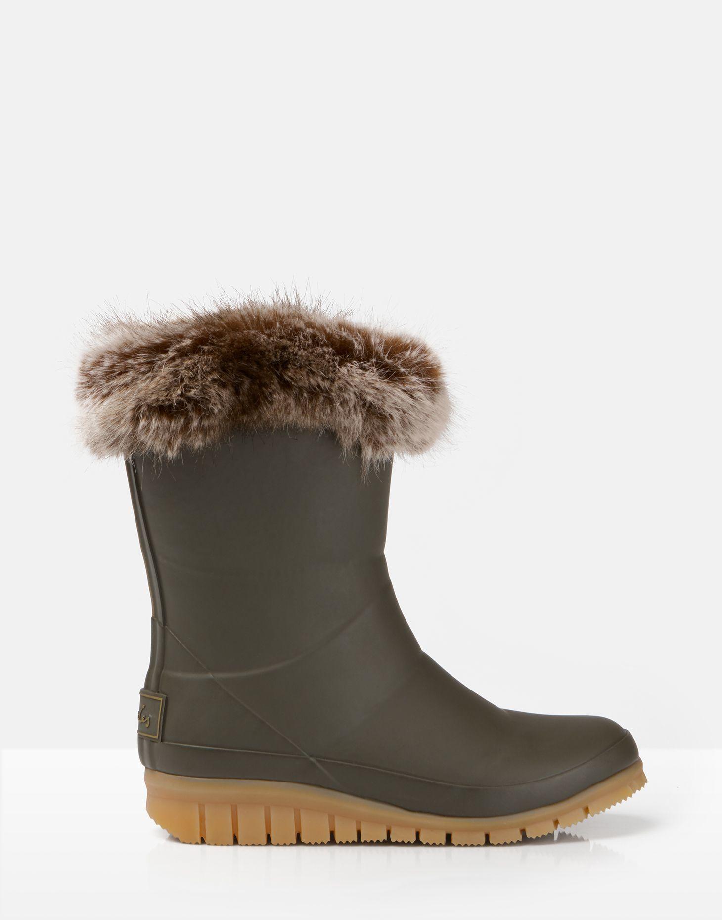 Product gallery image number 1 for product Chilton Winter Wellies With Faux Fur Cuff - Girl's