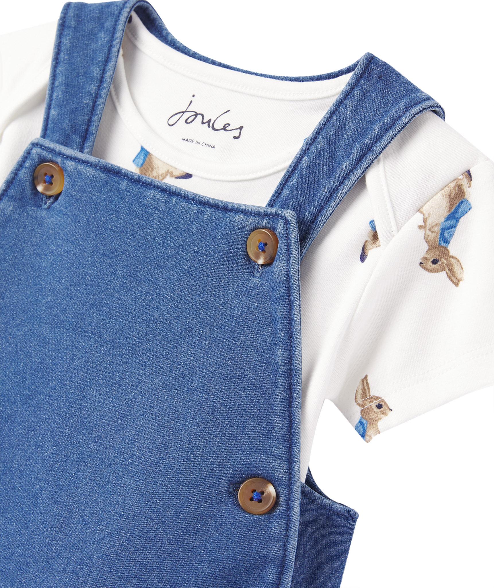 Product gallery image number 3 for product Peter Rabbit Wilbur Organically Grown Cotton Dungarees Set - Baby Boys
