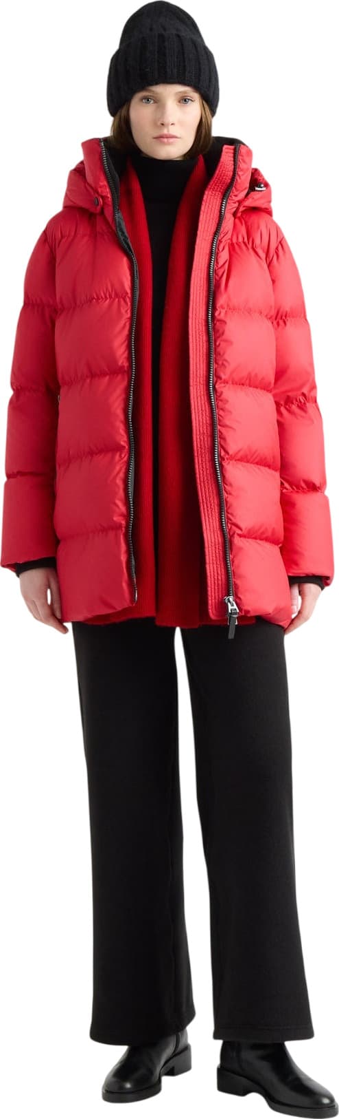 Product gallery image number 3 for product Maisonneuve Mid-Length Hooded Puffer Coat - Women's