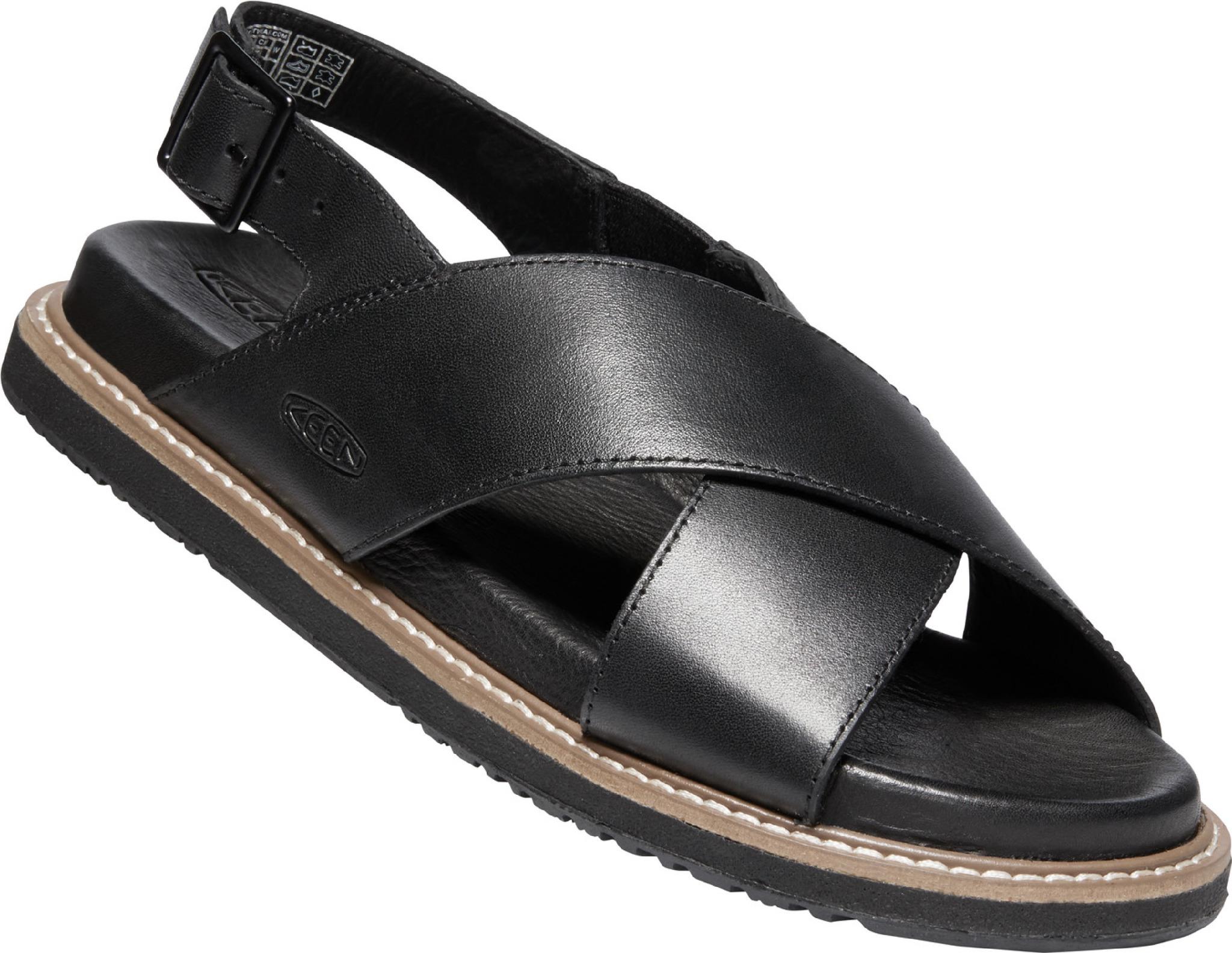 Product gallery image number 3 for product Lana Cross Strap Leather Sandals - Women's