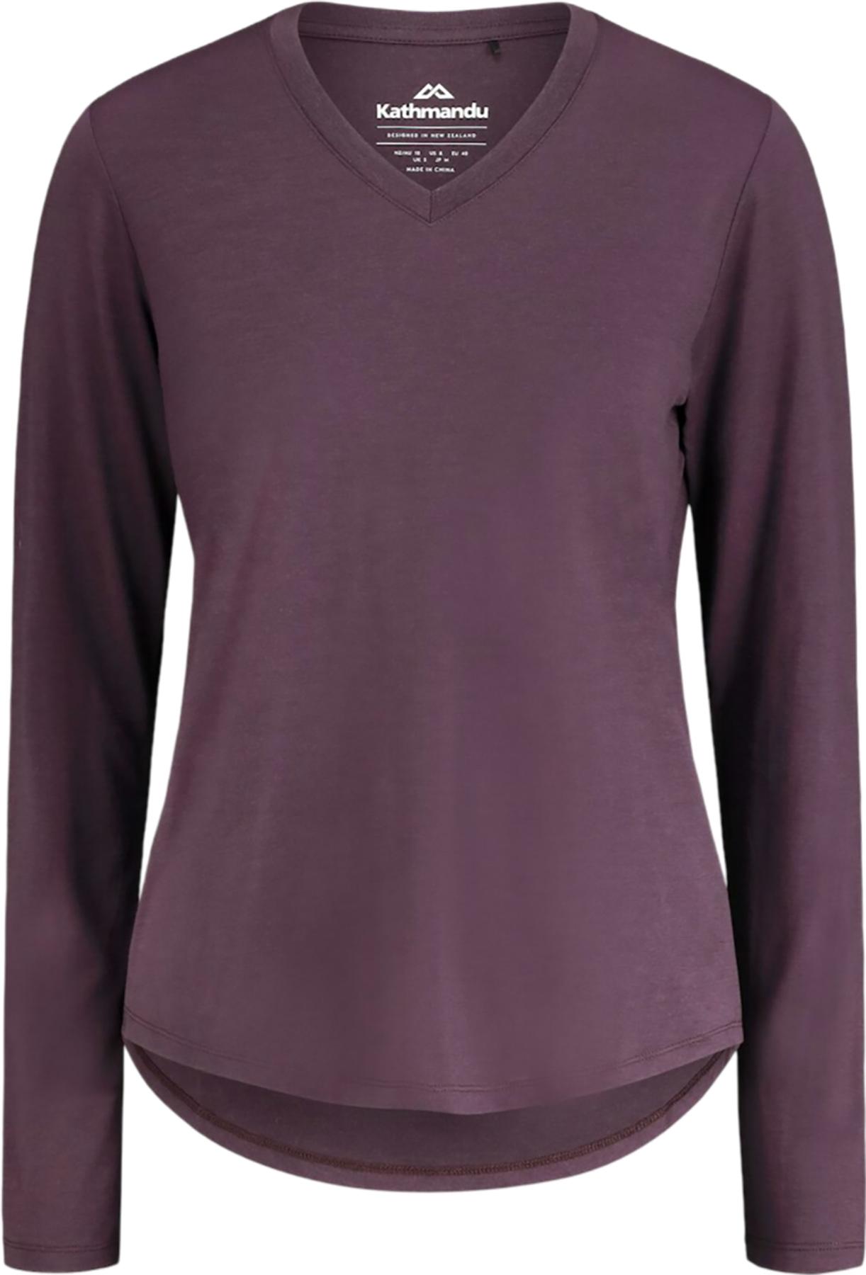 Product gallery image number 1 for product 100% Merino Long Sleeve V-Top - Women's