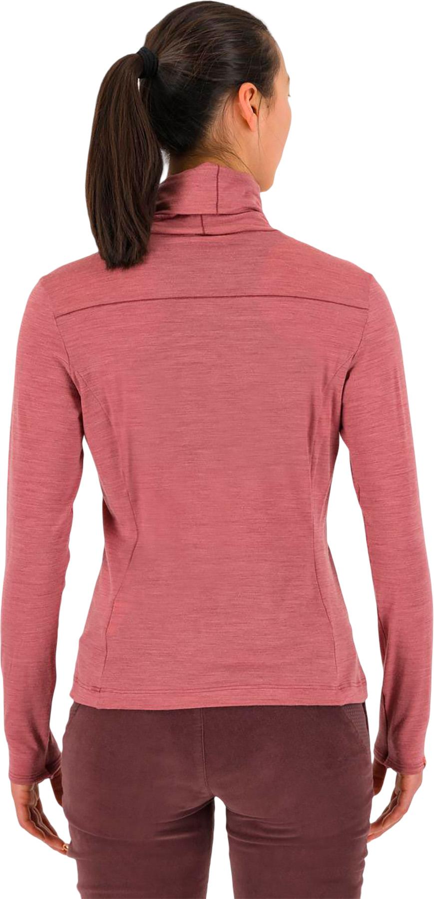Numéro de l'image de la galerie de produits 2 pour le produit T-shirt à manches longues et col montant en laine mérinos Coppolo - Femme