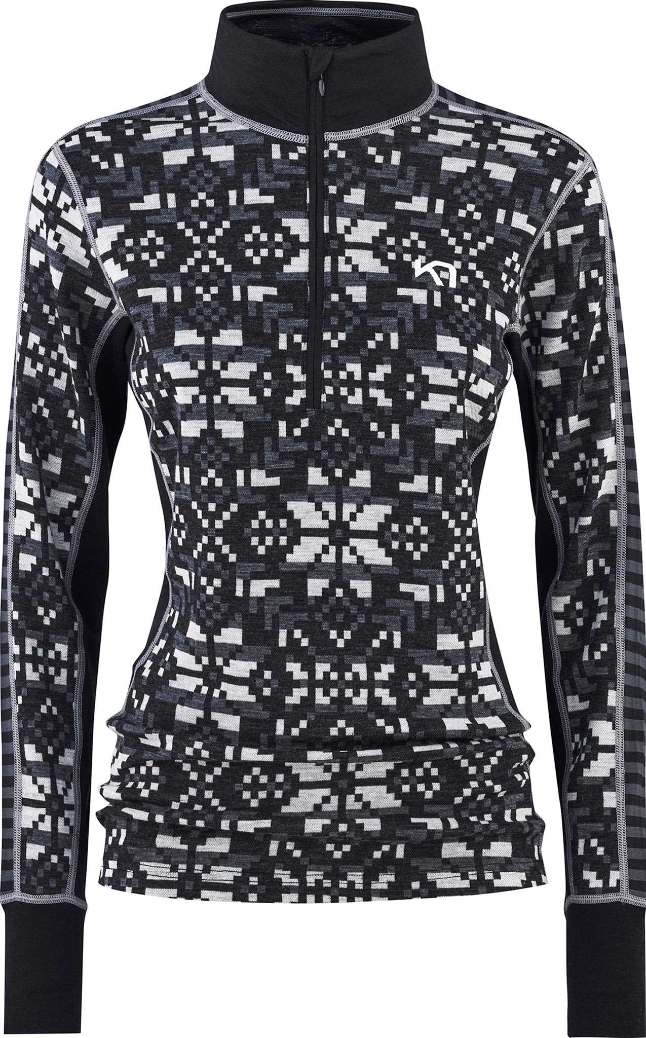 Image de produit pour Couche de base pour le haut à demi glissière en laine Else - Femme