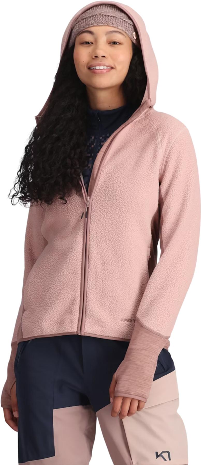 Numéro de l'image de la galerie de produits 3 pour le produit Manteau en molleton à capuchon et manches longues Ragnhild Ski - Femme