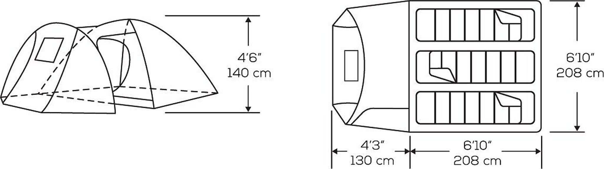 Numéro de l'image de la galerie de produits 3 pour le produit Tente Bear Den 3 personnes