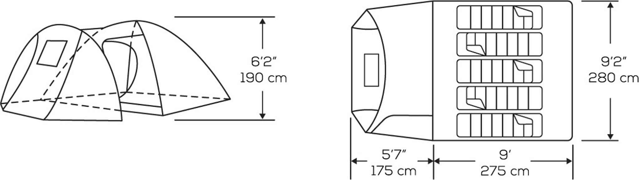 Numéro de l'image de la galerie de produits 5 pour le produit Tente Bear Den Dome - 5 personnes