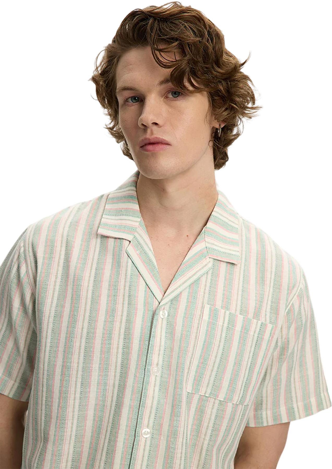 Product gallery image number 3 for product Linen Stripe Shirt - Men's