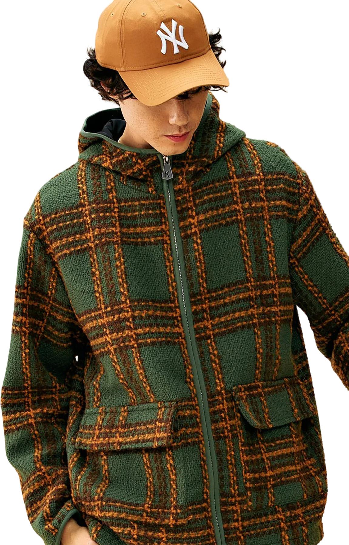 Product gallery image number 3 for product Hooded Plaid Shacket - Unisex