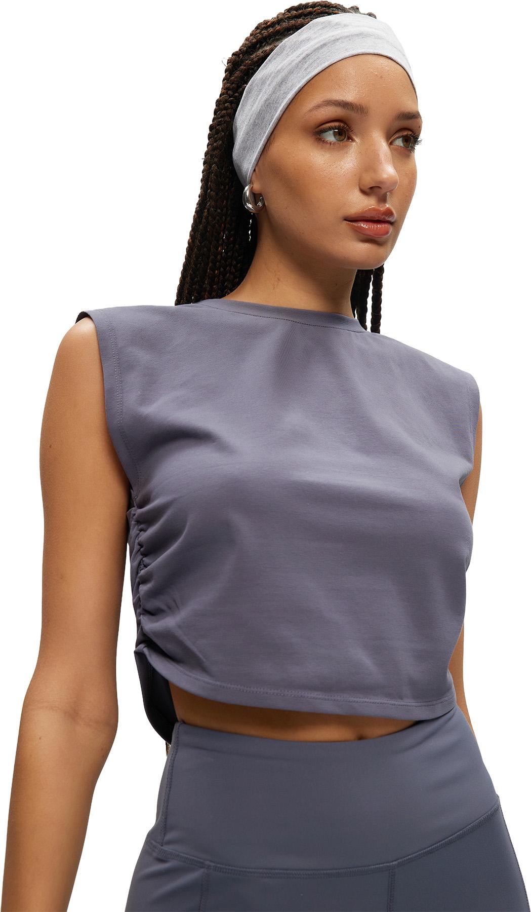 Product gallery image number 3 for product T-shirt sans manches froncé - Femme