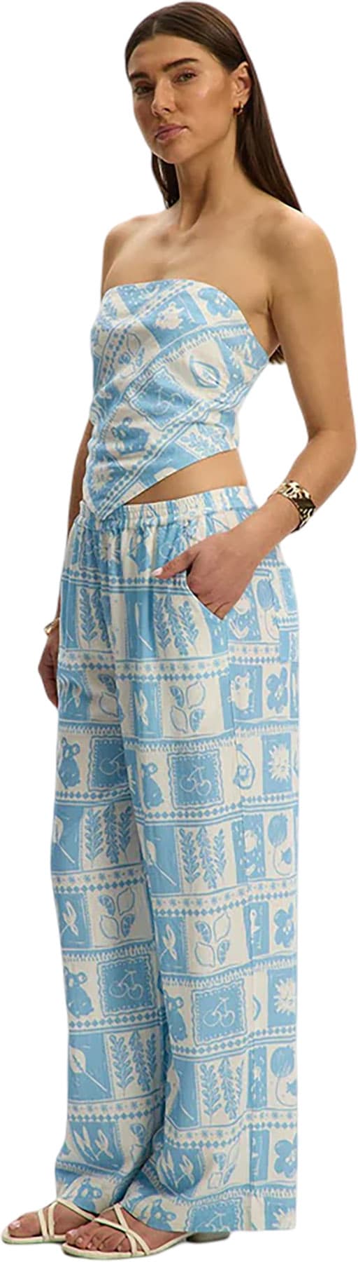 Product gallery image number 5 for product Blockprint Linen Pants - Women's