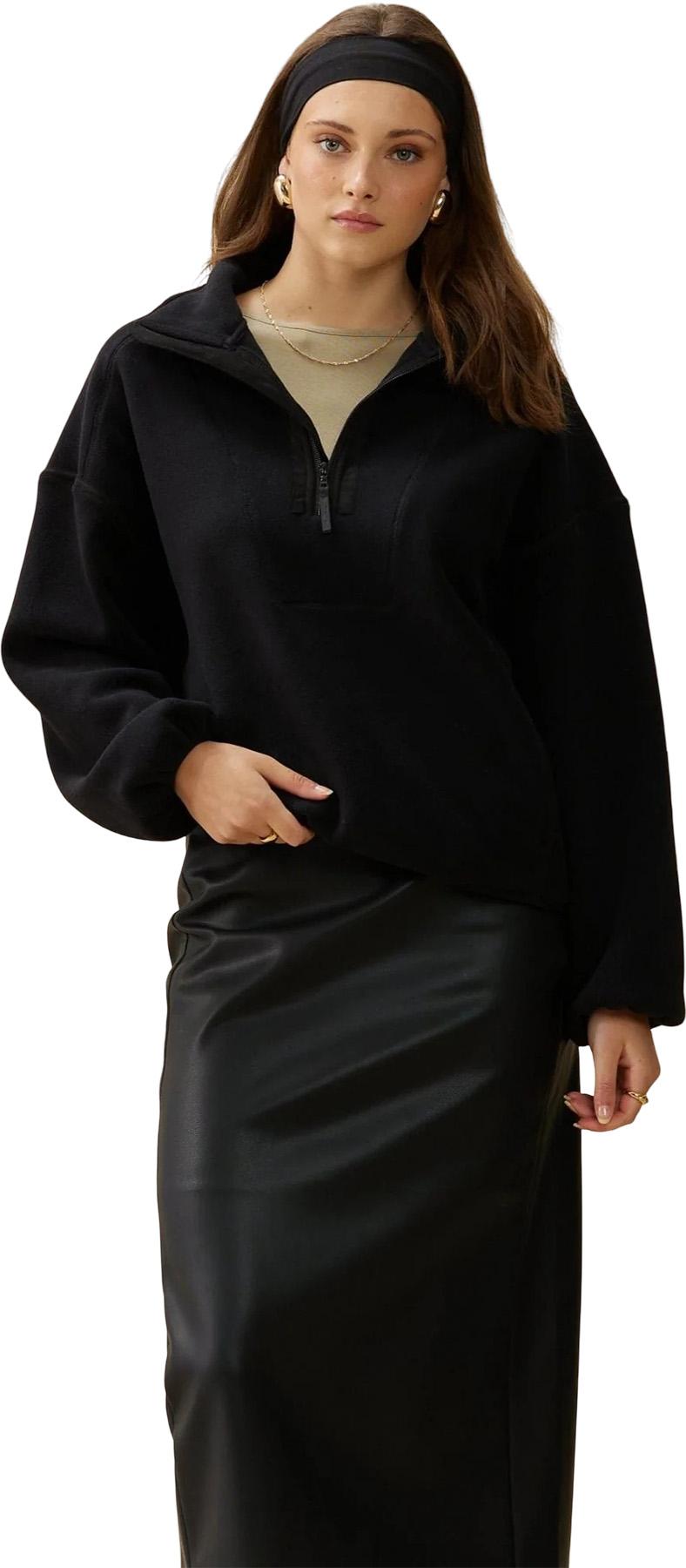 Numéro de l'image de la galerie de produits 3 pour le produit Manteau zippé en cuir polaire - Femme