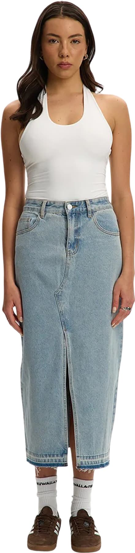 Product gallery image number 3 for product Midi Denim Skirt - Women's