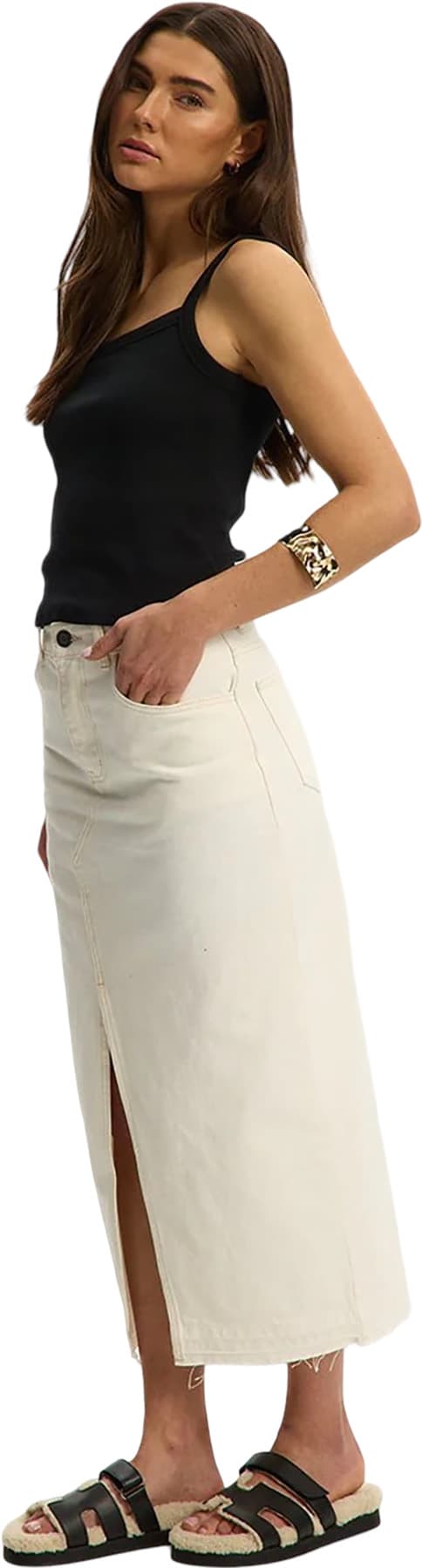 Product gallery image number 3 for product Midi Denim Skirt - Women's