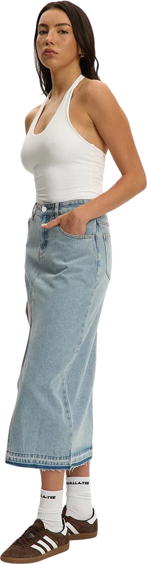 Product gallery image number 4 for product Midi Denim Skirt - Women's
