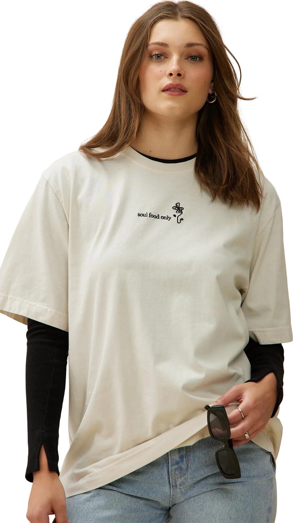 Image de produit pour T-shirt boyfriend oversize avec broderie - Femme