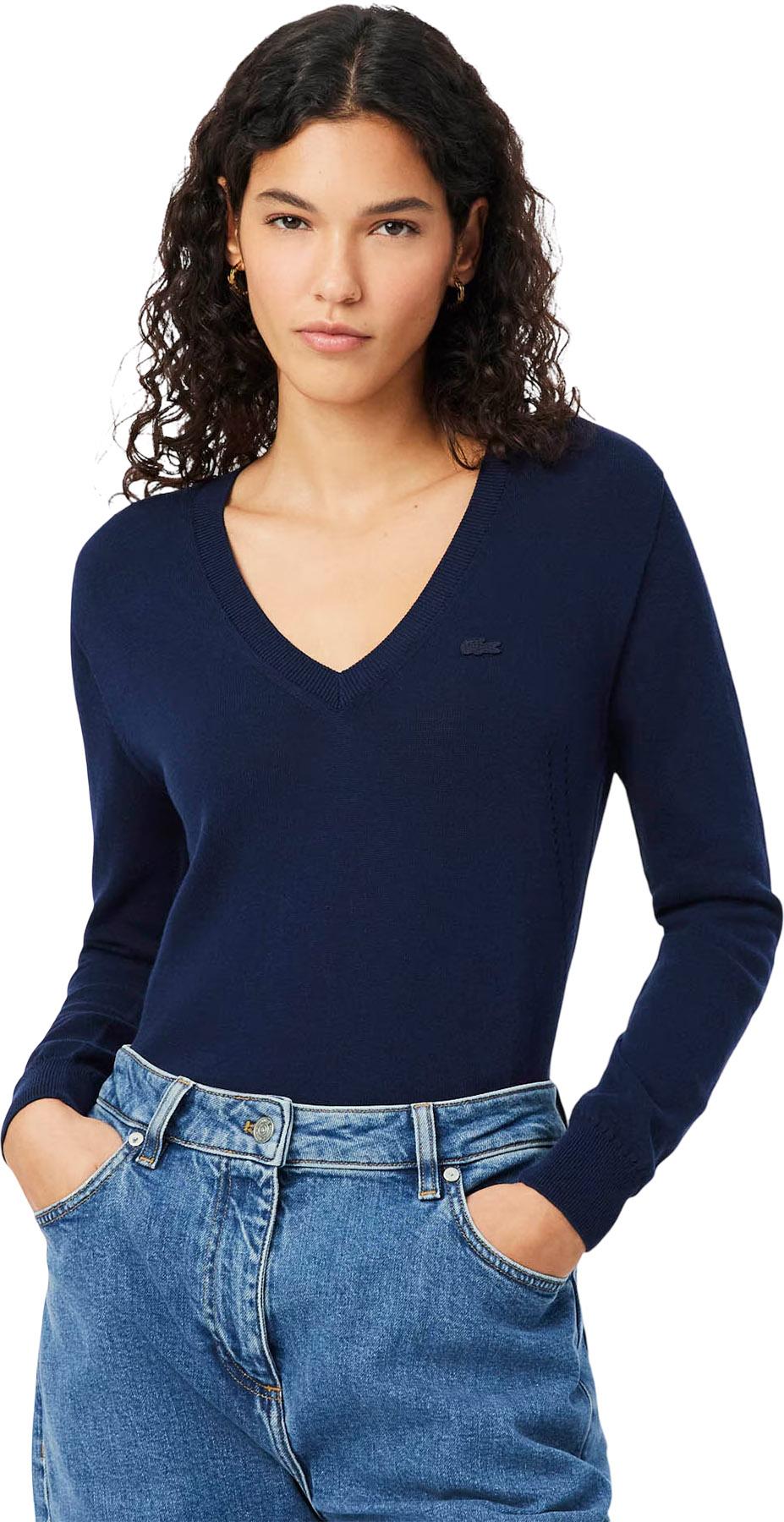 Product gallery image number 5 for product Seamless Knit V Neck Sweater - Women's