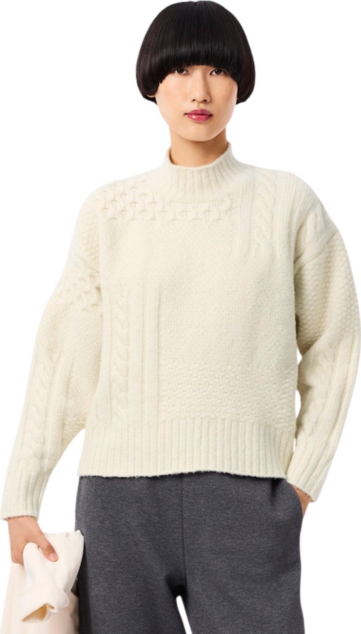 Product gallery image number 4 for product Patchwork Effect High-Neck Wool Sweater - Women's