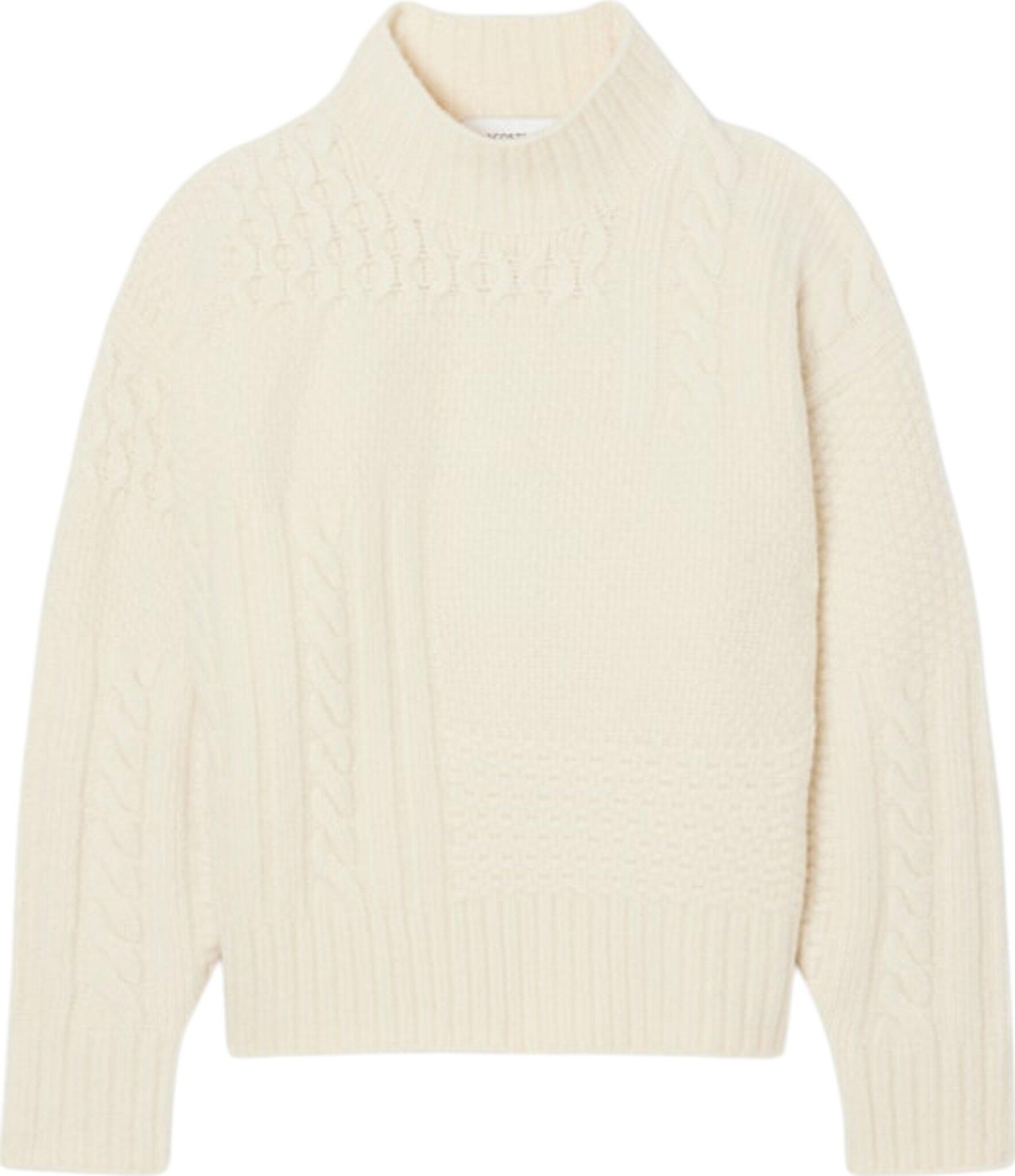 Product gallery image number 1 for product Patchwork Effect High-Neck Wool Sweater - Women's