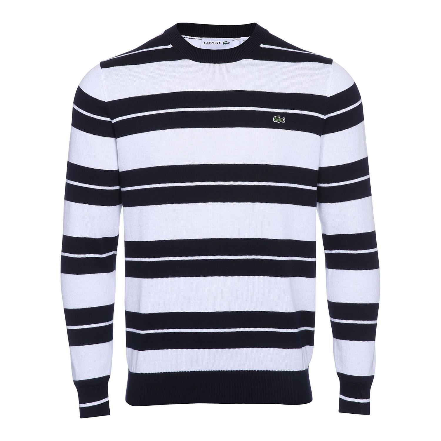 Product gallery image number 1 for product Men's Knitted Striped Pattern Crewneck Sweater