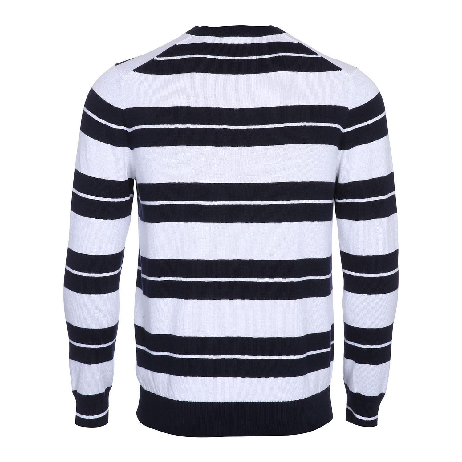 Product gallery image number 2 for product Men's Knitted Striped Pattern Crewneck Sweater
