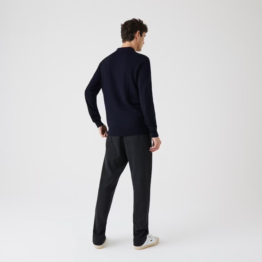 Product gallery image number 3 for product Polo Collar Merino Wool Sweater - Men's