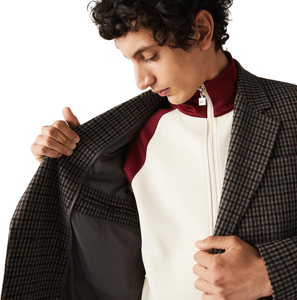 Numéro de l'image de la galerie de produits 2 pour le produit Manteau Chesterfield en laine à carreaux - Homme