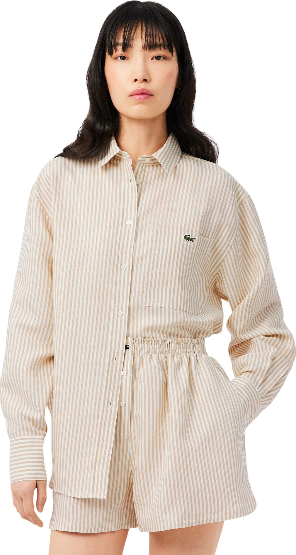 Product gallery image number 6 for product Chemise surdimensionné en mélange de lin - Femme